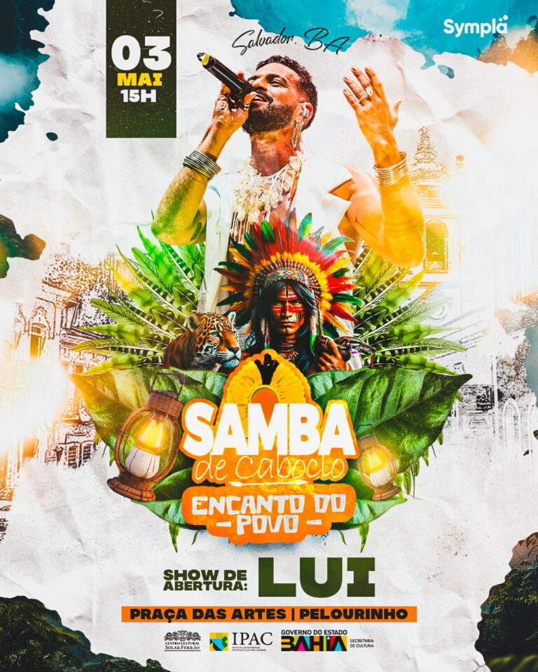 Samba de Caboclo retorna a Salvador com o espetáculo “Encanto do Povo” neste sábado (03) (Foto: Reprodução)